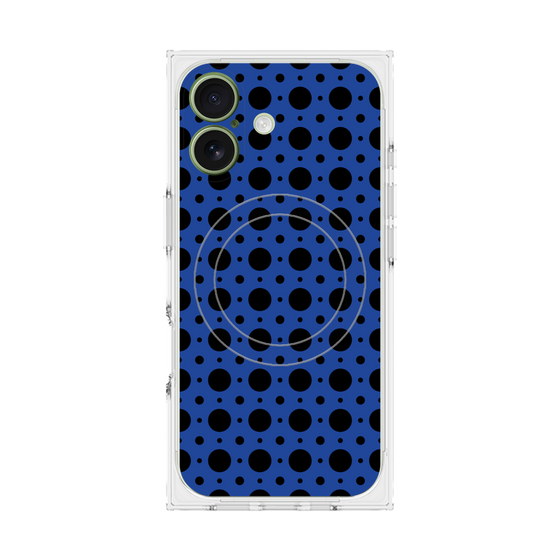 Premium Square Case with MagSafe［ Shower Dot - Blue ］