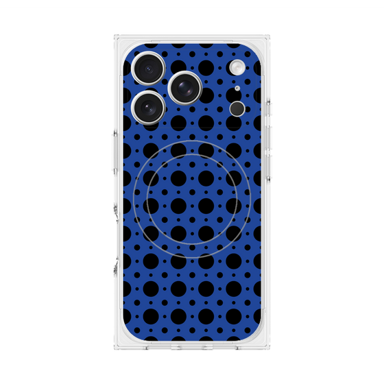 Premium Square Case with MagSafe［ Shower Dot - Blue ］