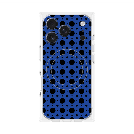 Premium Square Case with MagSafe［ Shower Dot - Blue ］
