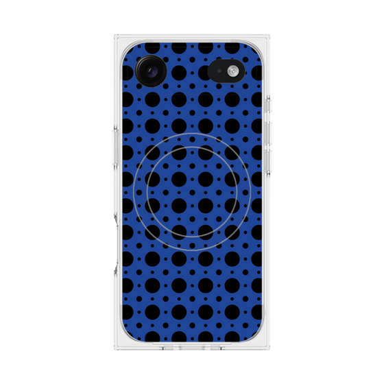 Premium Square Case with MagSafe［ Shower Dot - Blue ］