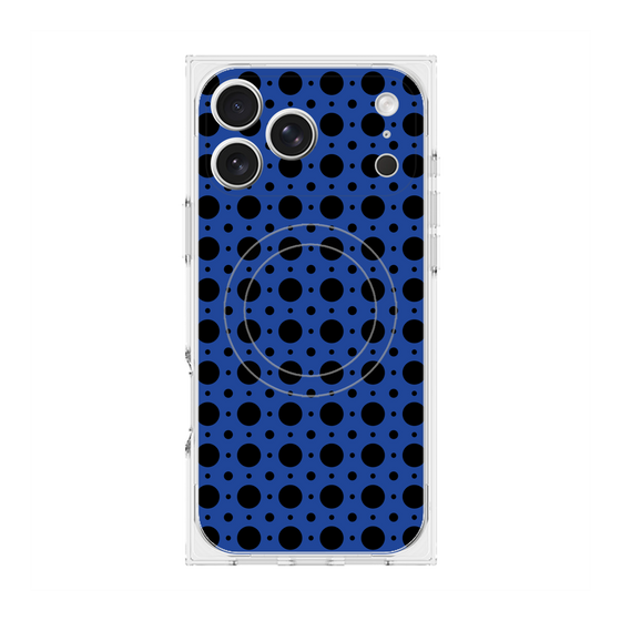Premium Square Case with MagSafe［ Shower Dot - Blue ］