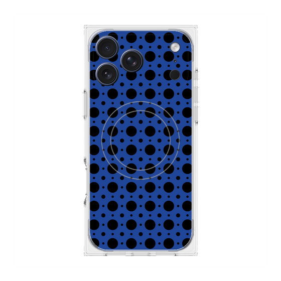 Premium Square Case with MagSafe［ Shower Dot - Blue ］