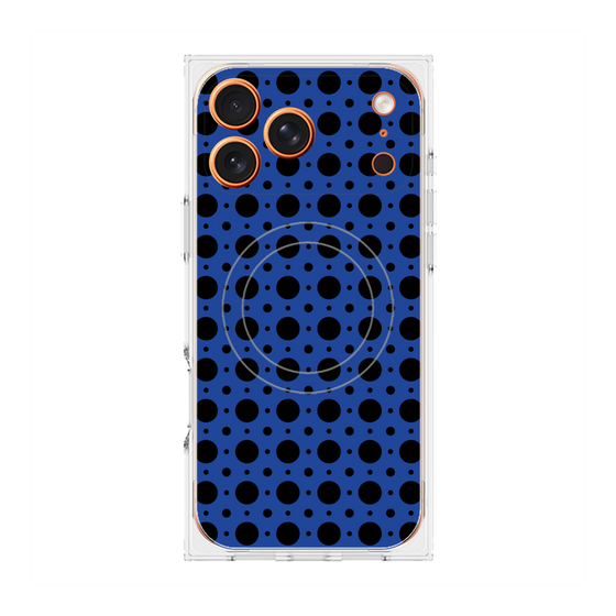 Premium Square Case with MagSafe［ Shower Dot - Blue ］