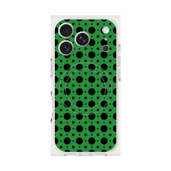 Premium Square Case with MagSafe［ Shower Dot - Green ］