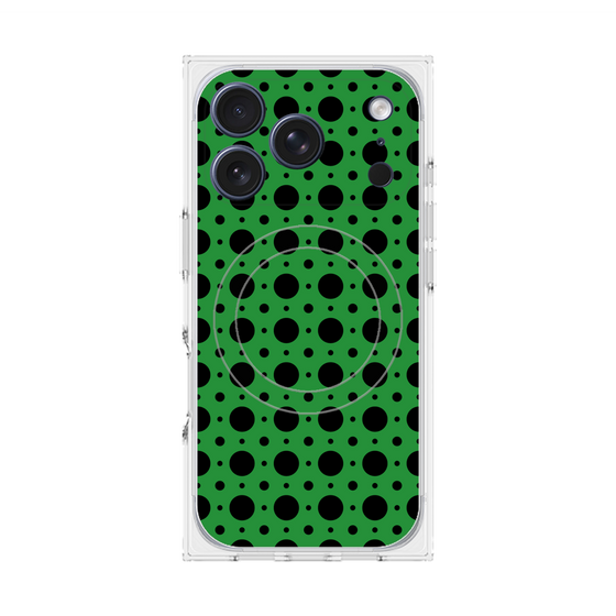 Premium Square Case with MagSafe［ Shower Dot - Green ］