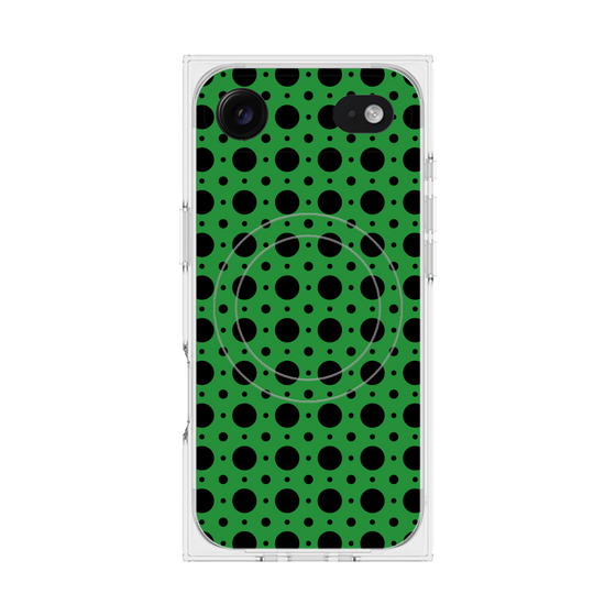 Premium Square Case with MagSafe［ Shower Dot - Green ］