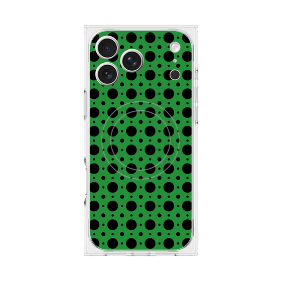 Premium Square Case with MagSafe［ Shower Dot - Green ］