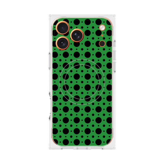 Premium Square Case with MagSafe［ Shower Dot - Green ］