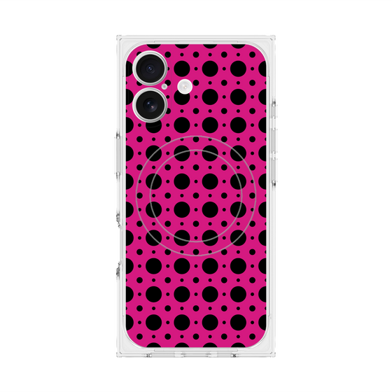 Premium Square Case with MagSafe［ Shower Dot - Pink ］