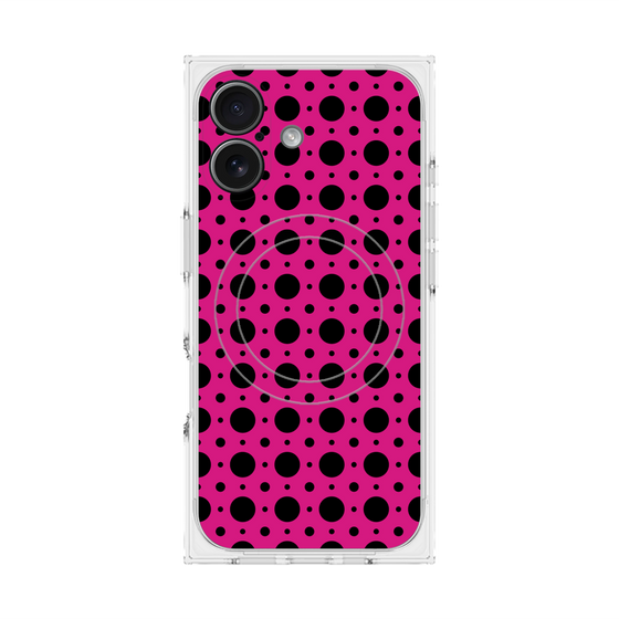 Premium Square Case with MagSafe［ Shower Dot - Pink ］