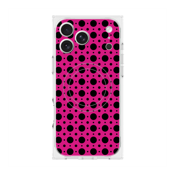 Premium Square Case with MagSafe［ Shower Dot - Pink ］