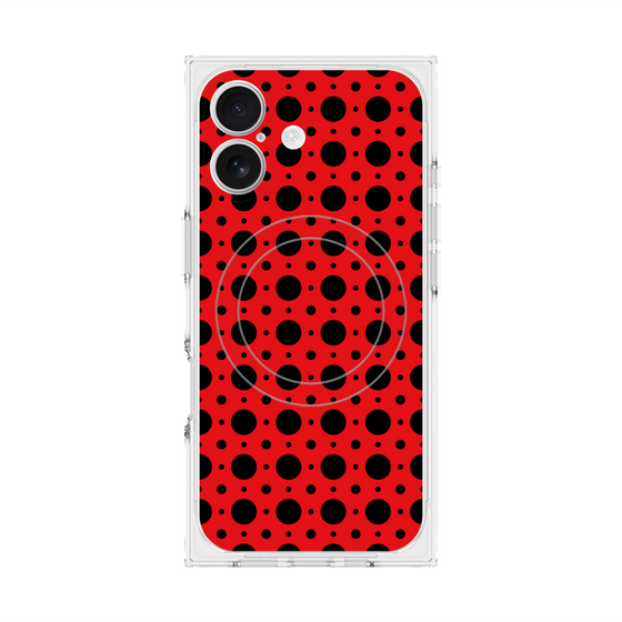 Premium Square Case with MagSafe［ Shower Dot - Red ］