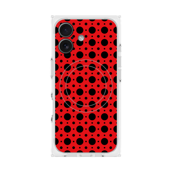 Premium Square Case with MagSafe［ Shower Dot - Red ］