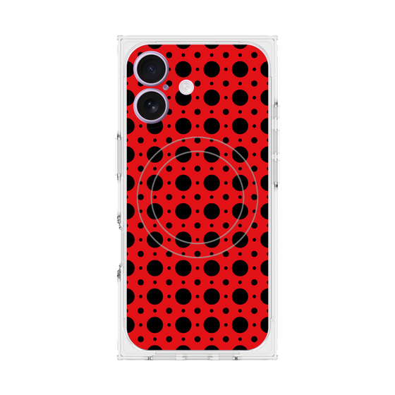 Premium Square Case with MagSafe［ Shower Dot - Red ］