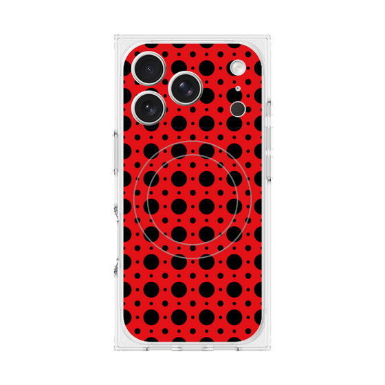 Premium Square Case with MagSafe［ Shower Dot - Red ］