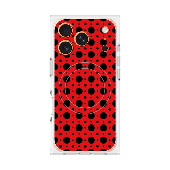 Premium Square Case with MagSafe［ Shower Dot - Red ］