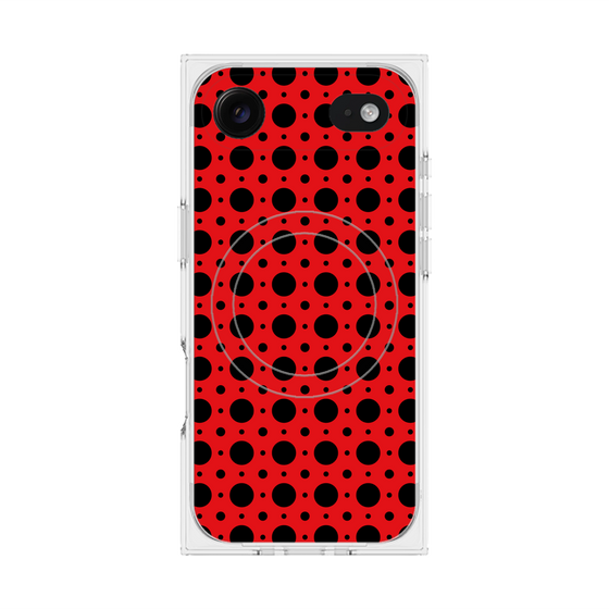 Premium Square Case with MagSafe［ Shower Dot - Red ］