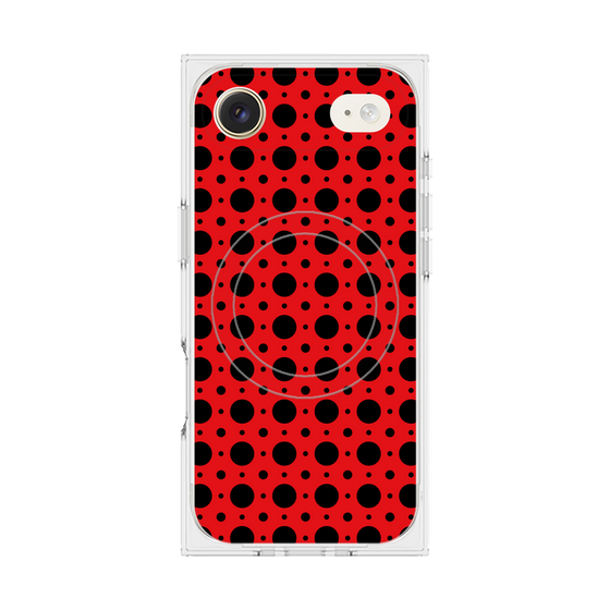 Premium Square Case with MagSafe［ Shower Dot - Red ］
