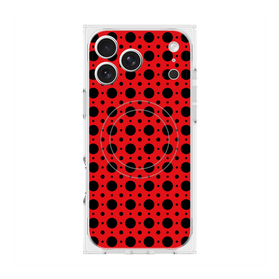 Premium Square Case with MagSafe［ Shower Dot - Red ］