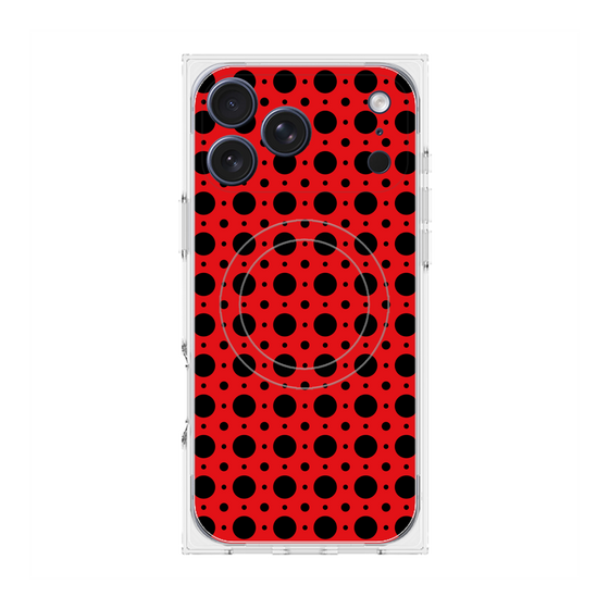 Premium Square Case with MagSafe［ Shower Dot - Red ］