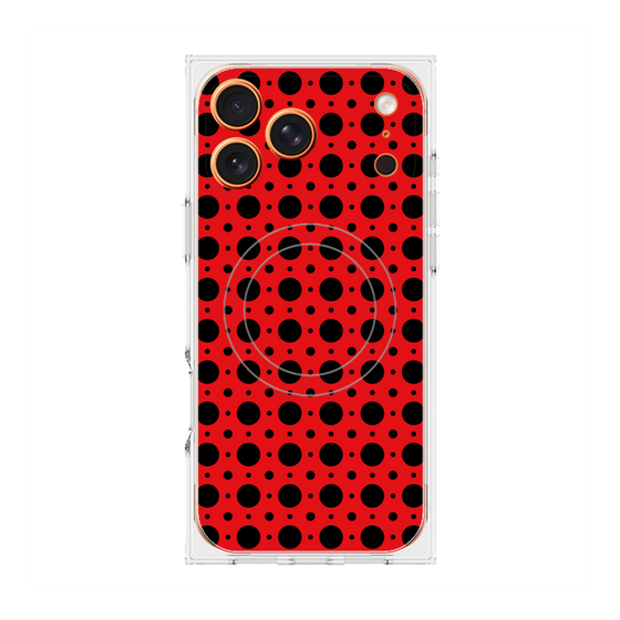 Premium Square Case with MagSafe［ Shower Dot - Red ］