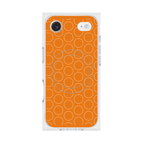 Premium Square Case with MagSafe［ Dot Circle - Orange ］