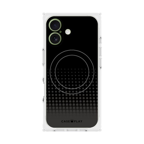 Premium Square Case with MagSafe［ Dot Gradation - Black ］