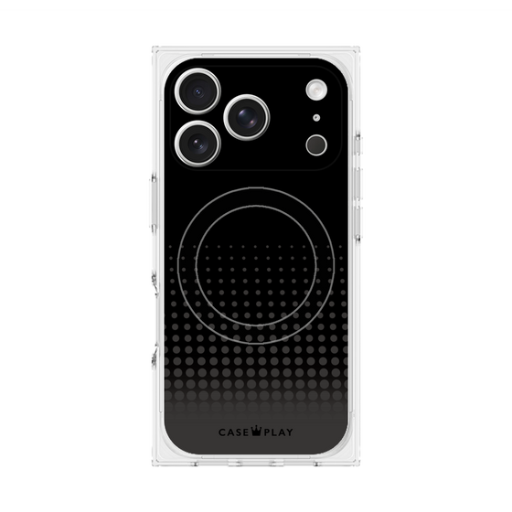 Premium Square Case with MagSafe［ Dot Gradation - Black ］
