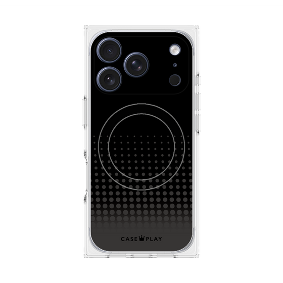 Premium Square Case with MagSafe［ Dot Gradation - Black ］