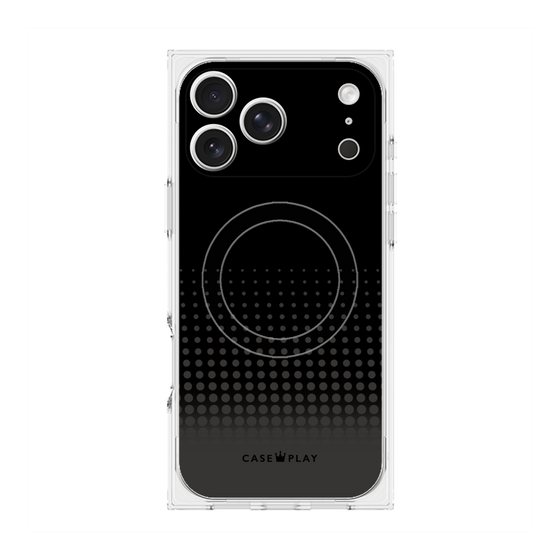 Premium Square Case with MagSafe［ Dot Gradation - Black ］