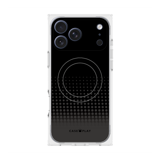 Premium Square Case with MagSafe［ Dot Gradation - Black ］