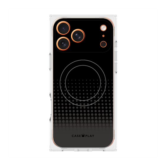 Premium Square Case with MagSafe［ Dot Gradation - Black ］