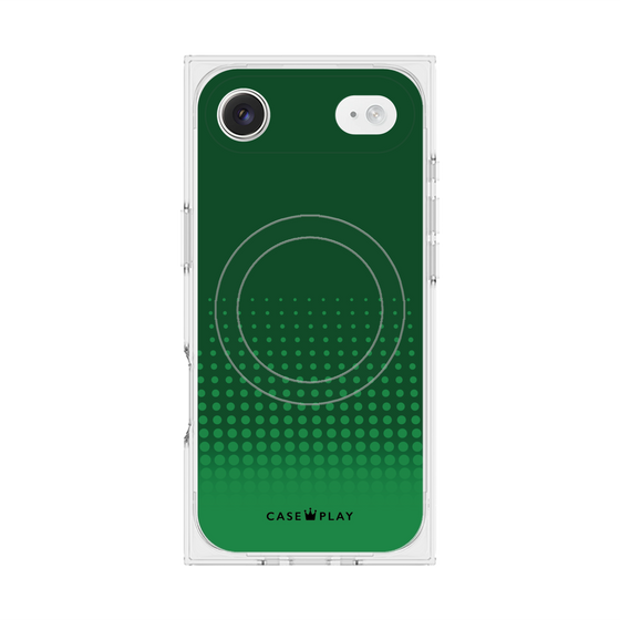 Premium Square Case with MagSafe［ Dot Gradation - Green ］