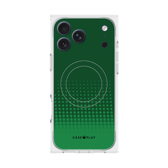 Premium Square Case with MagSafe［ Dot Gradation - Green ］