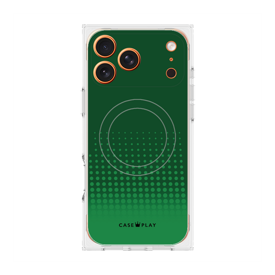 Premium Square Case with MagSafe［ Dot Gradation - Green ］