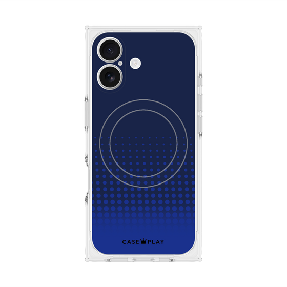 Premium Square Case with MagSafe［ Dot Gradation - Blue ］