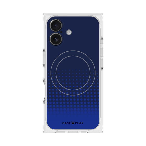 Premium Square Case with MagSafe［ Dot Gradation - Blue ］