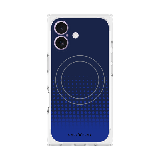 Premium Square Case with MagSafe［ Dot Gradation - Blue ］