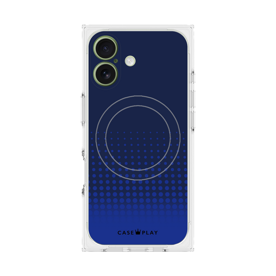 Premium Square Case with MagSafe［ Dot Gradation - Blue ］