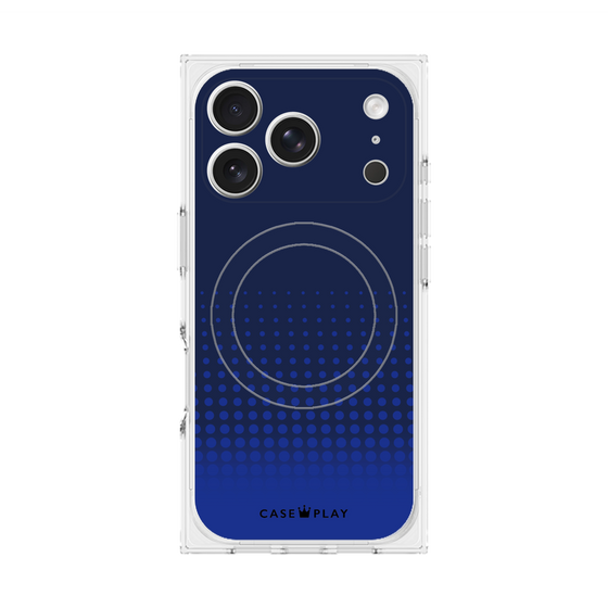 Premium Square Case with MagSafe［ Dot Gradation - Blue ］
