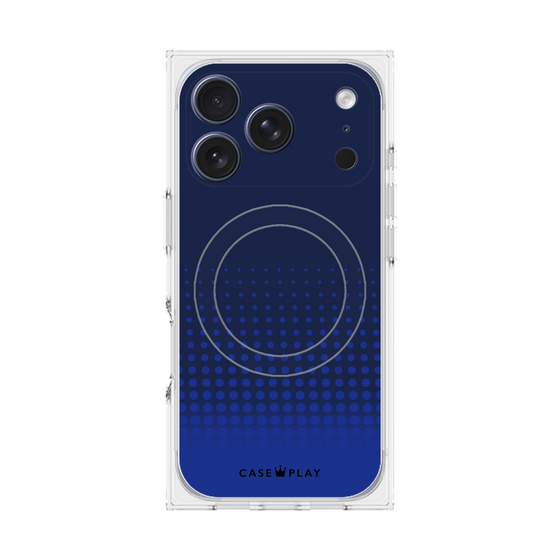 Premium Square Case with MagSafe［ Dot Gradation - Blue ］