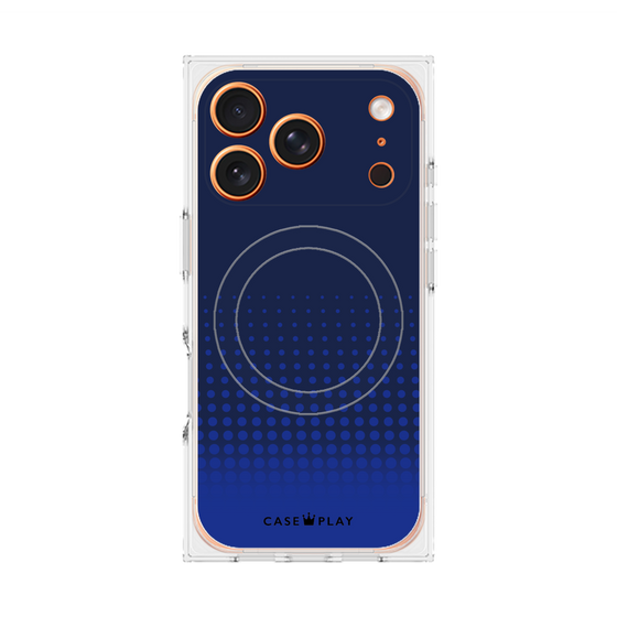 Premium Square Case with MagSafe［ Dot Gradation - Blue ］