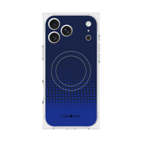 Premium Square Case with MagSafe［ Dot Gradation - Blue ］