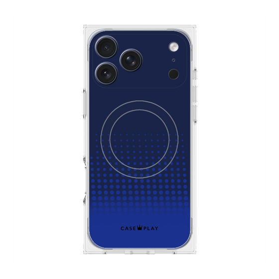 Premium Square Case with MagSafe［ Dot Gradation - Blue ］