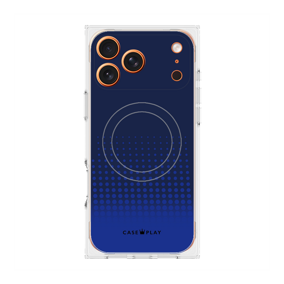 Premium Square Case with MagSafe［ Dot Gradation - Blue ］