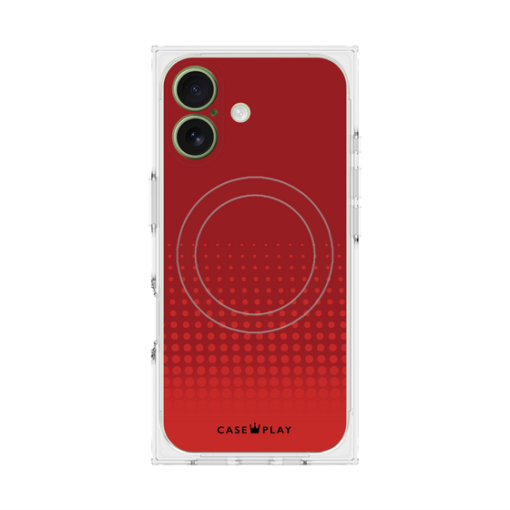 Premium Square Case with MagSafe［ Dot Gradation - Red ］