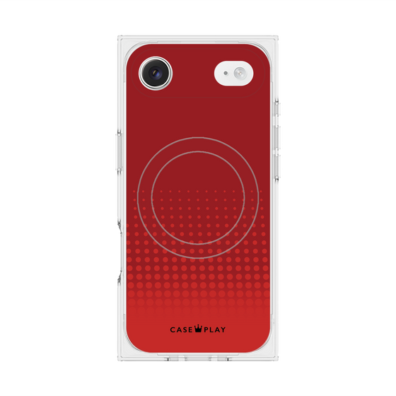 Premium Square Case with MagSafe［ Dot Gradation - Red ］