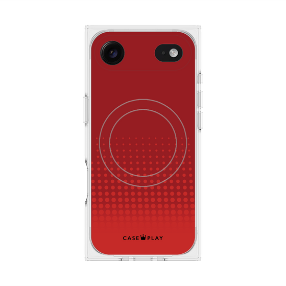 Premium Square Case with MagSafe［ Dot Gradation - Red ］