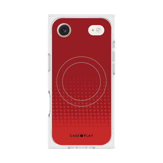 Premium Square Case with MagSafe［ Dot Gradation - Red ］