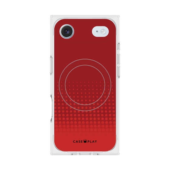 Premium Square Case with MagSafe［ Dot Gradation - Red ］